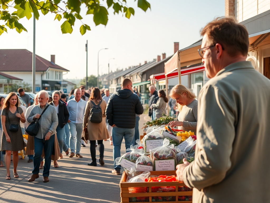 Napis 'Dzień Ziemi' otoczony zielonymi liśćmi i symbolami natury, z widokiem na morze w tle.