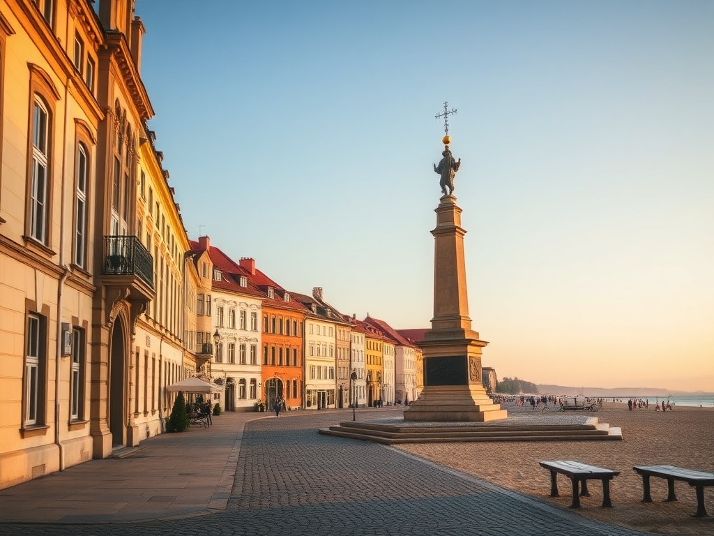 Zamek Książąt Pomorskich w Darłowie nad rzeką Wieprzą i morzem Bałtyckim